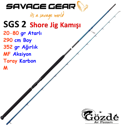Savage Gear SGS2 Shore Jigging  2.90m  20-80 gr Kamış resmi