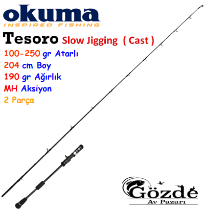Okuma Tesoro Slow Jig ( Cast ) 204 cm 100-250 gr Kamış resmi