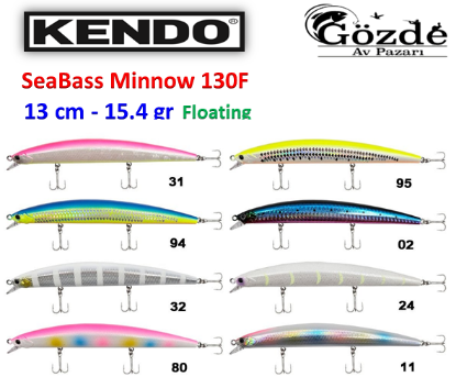 Kendo SeaBass Minnow 130F - 15.4 gr Floating Sahte Balık  resmi