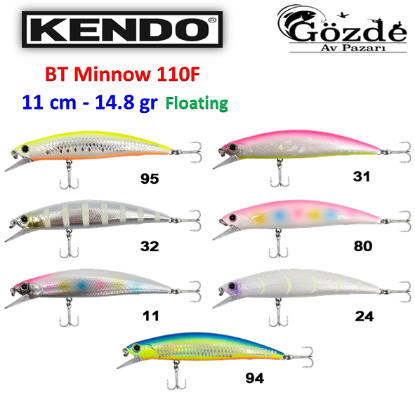 Kendo Zero BT Minnow 110F - 14.8 gr Floating Sahte Balık   resmi